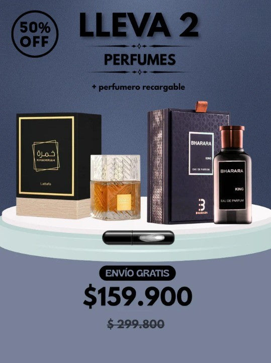 DÚO PERFUMES  Khamrah + Bharara King  + Regalo Perfumero 🎁